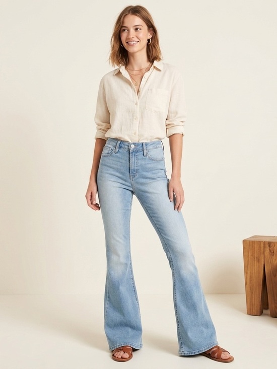 Hollister Denim - Hollister High Rise Flare Jeans Size 1R W25/L31 Light Wash